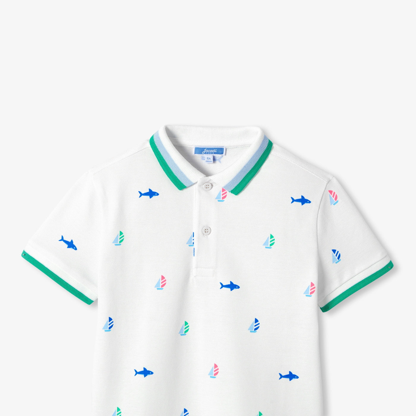 Boy cotton piqué polo shirt - blanc jacadi