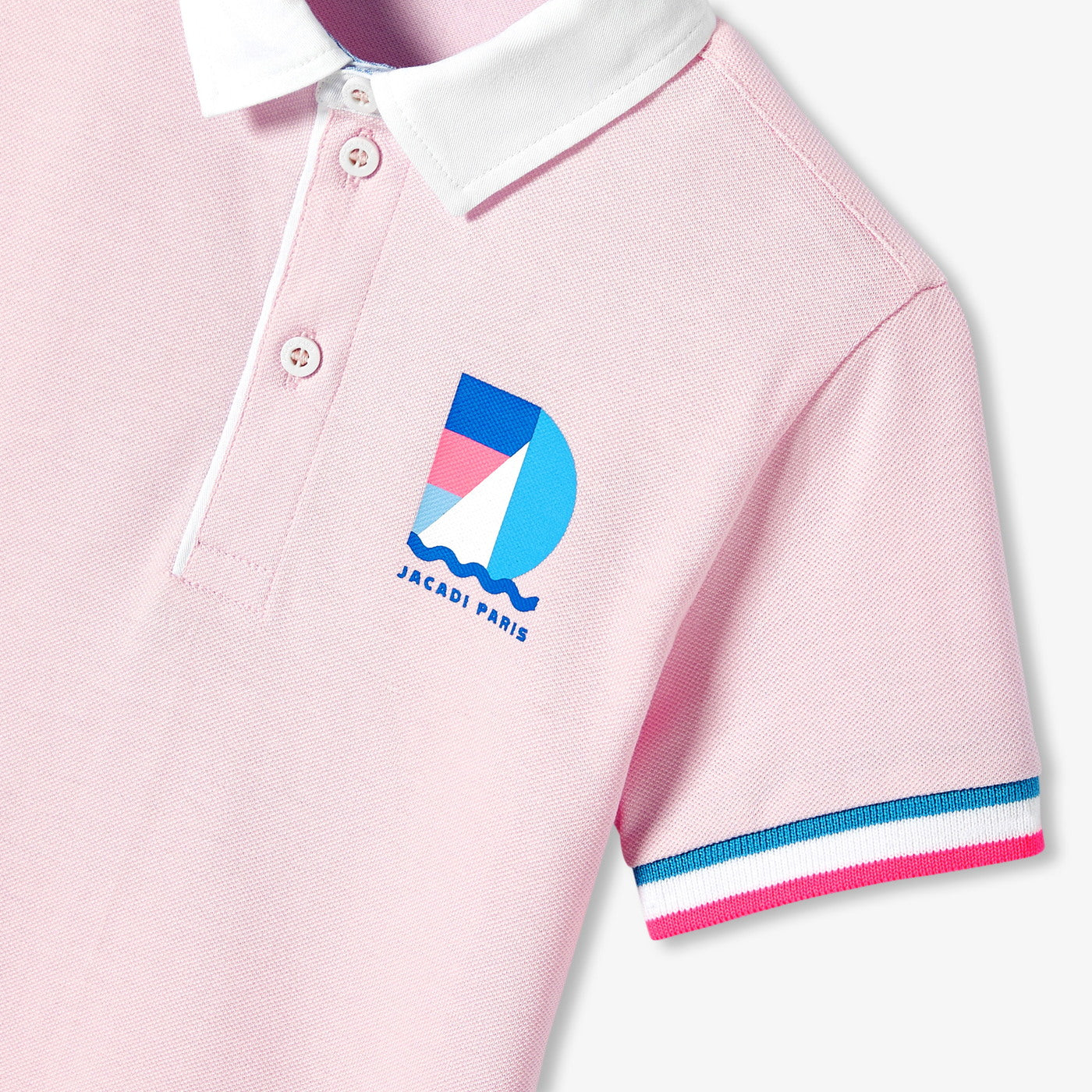 Boy cotton piqué polo shirt - rose dragee
