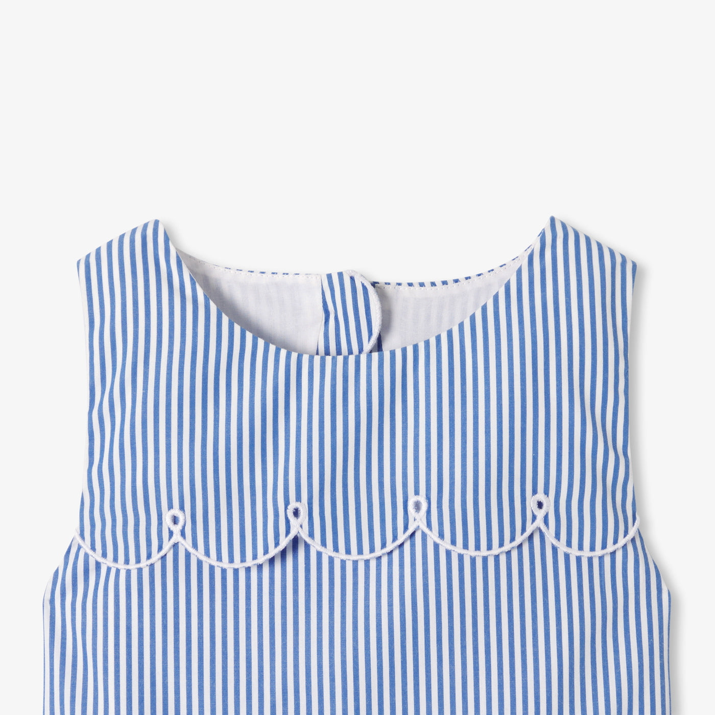 Girl striped poplin dress - bleu/blanc