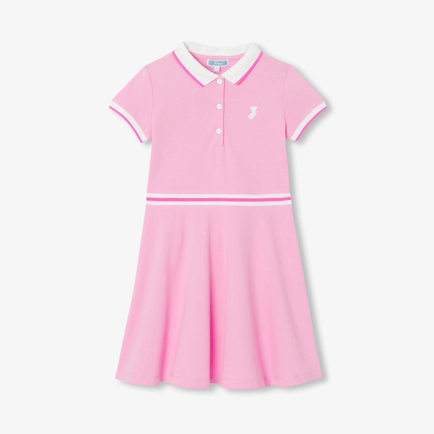 Girl piqué knit dress - rose