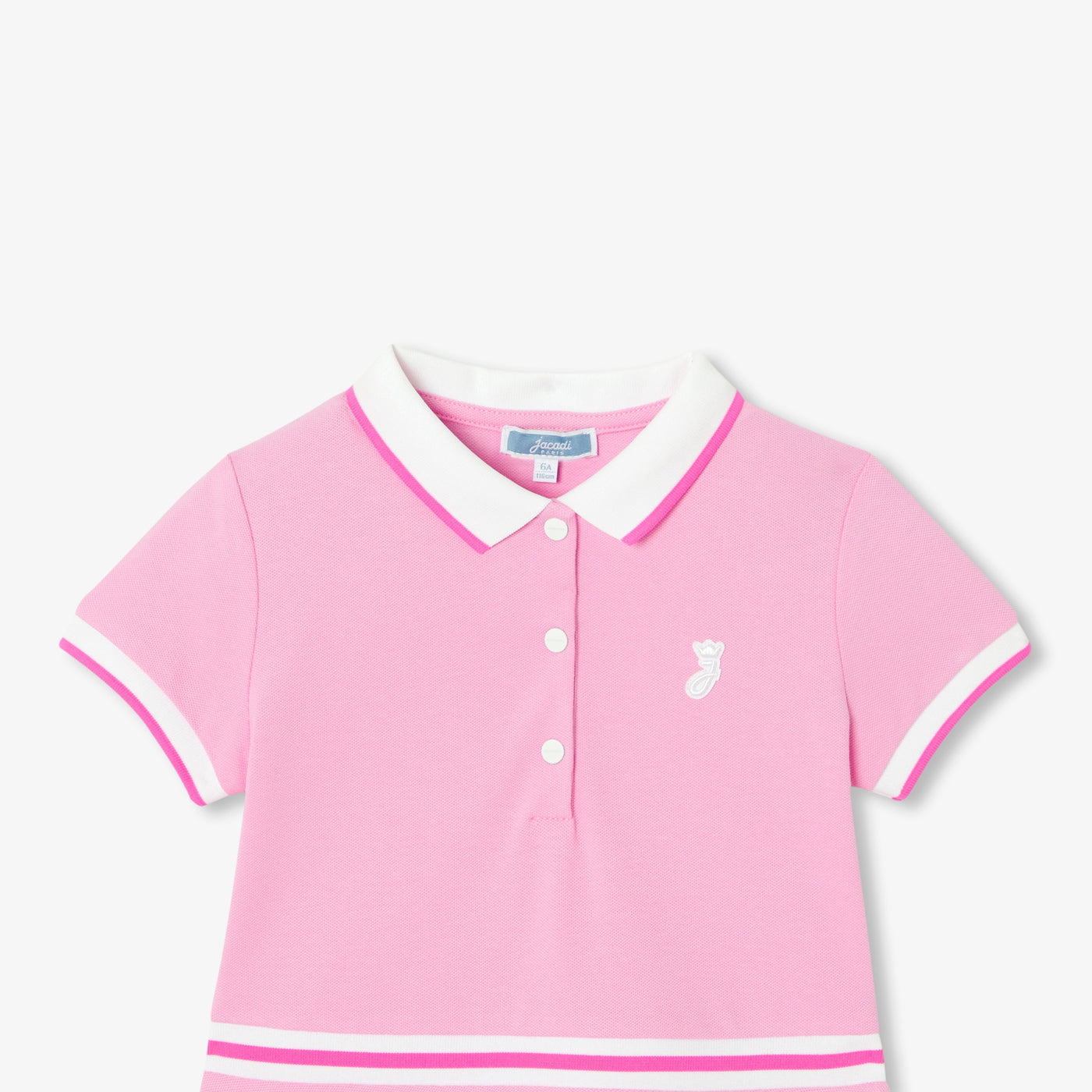 Girl piqué knit dress - rose