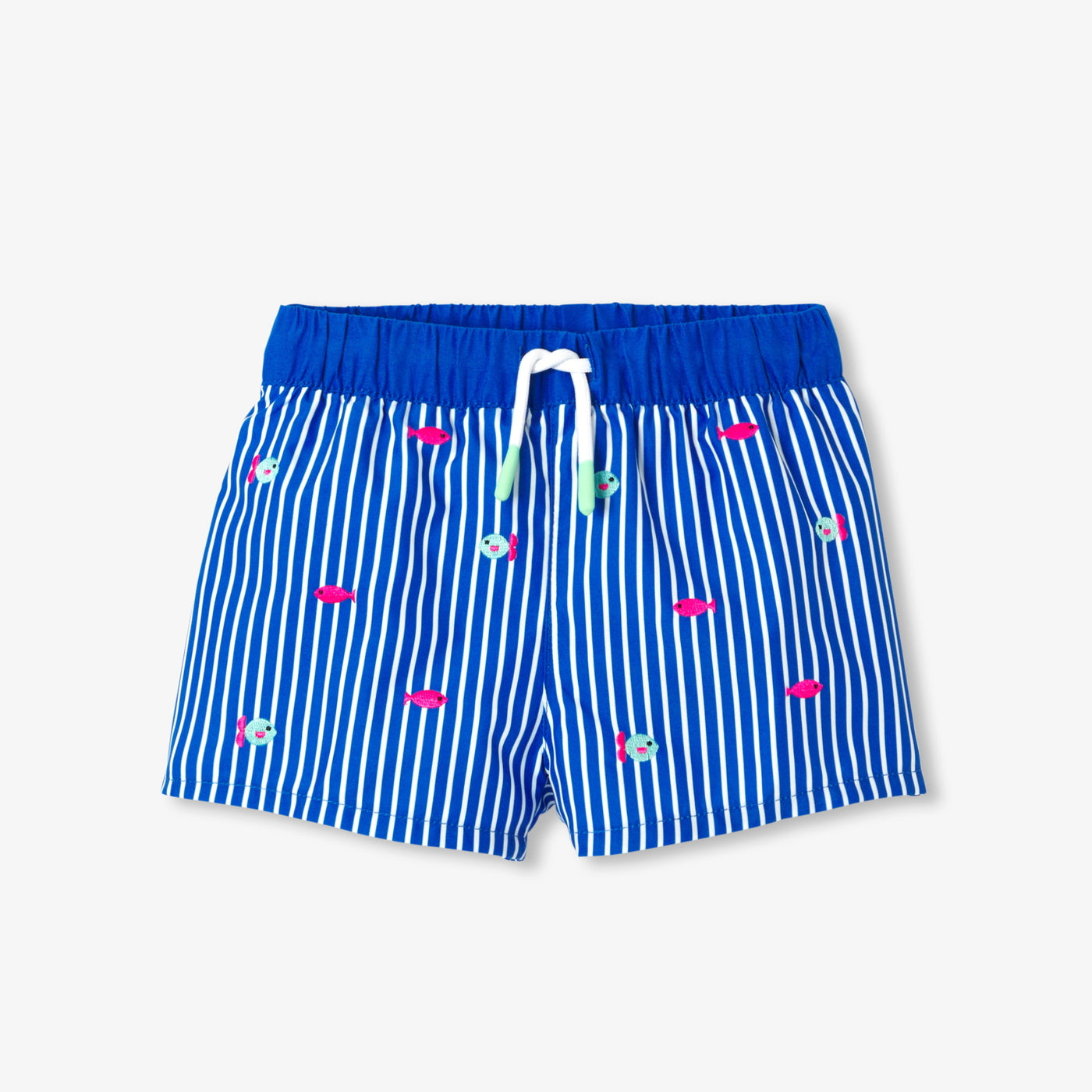 Baby striped swim shorts - bleu/multico