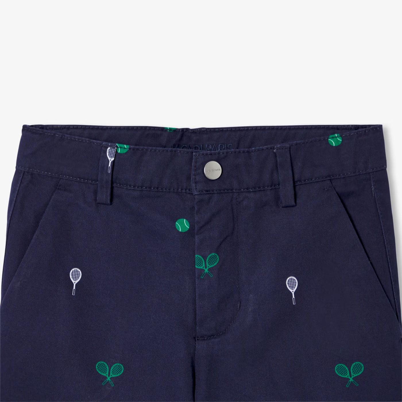 Boy printed twill Bermuda shorts - encre