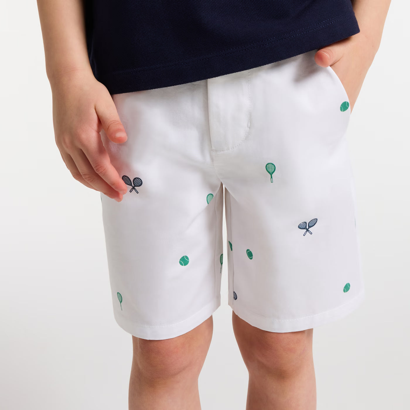 Boy printed twill Bermuda shorts - blanc jacadi