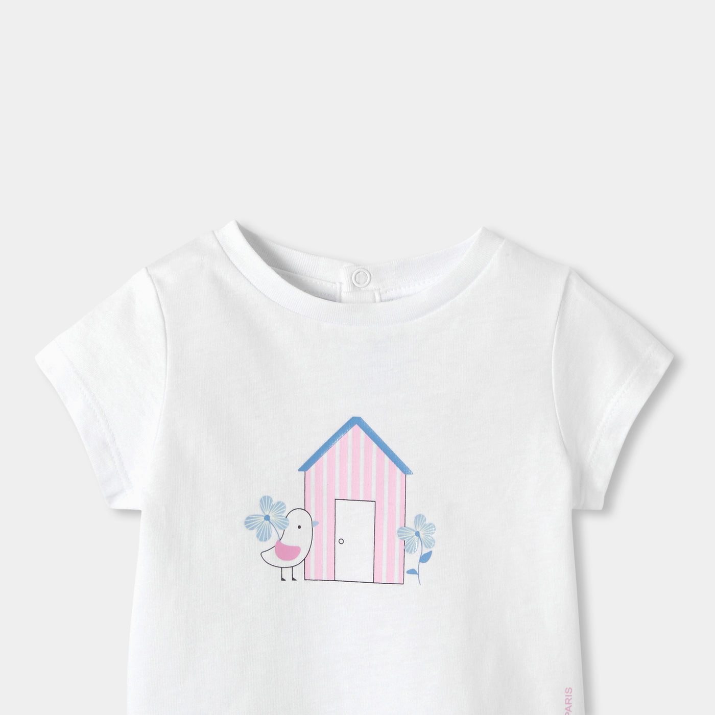 Baby girl short-sleeved cotton T-shirt - blanc jacadi