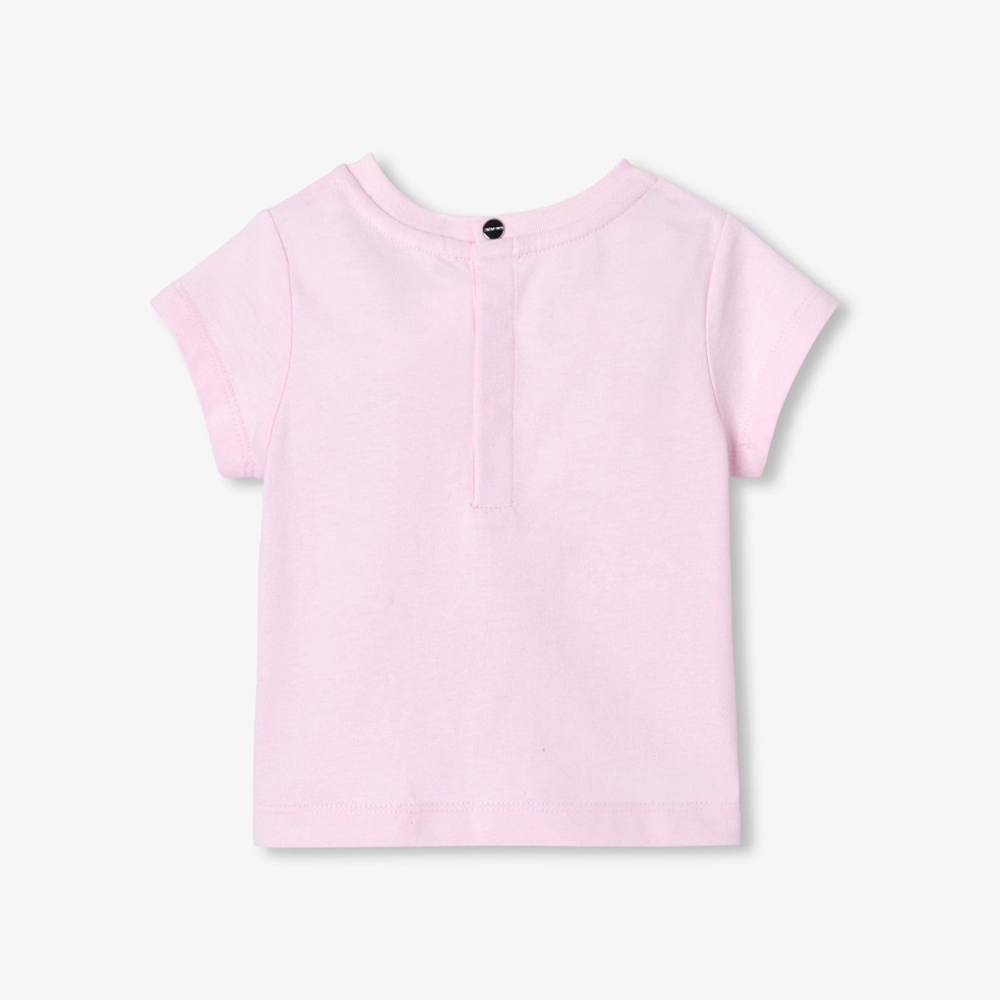 Baby girl short-sleeved cotton T-shirt - guimauve