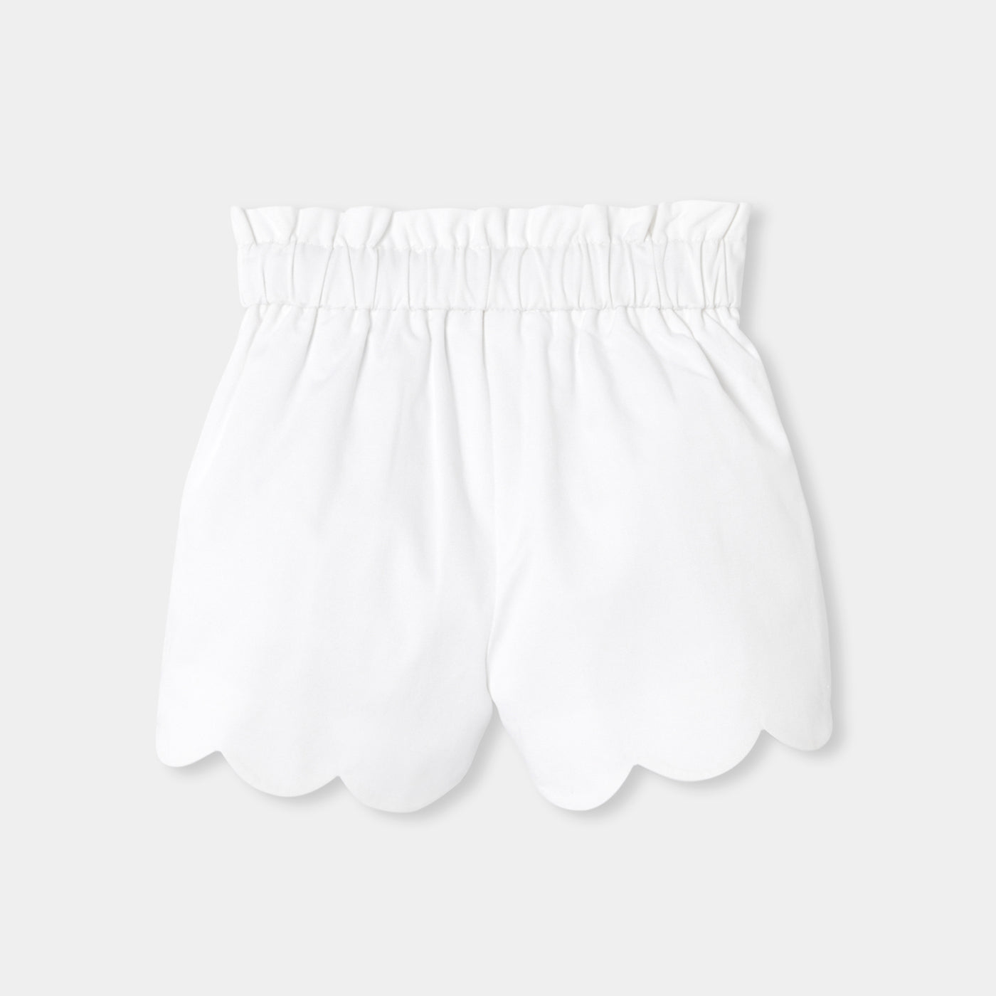 Baby girl paper bag waist twill shorts - blanc jacadi