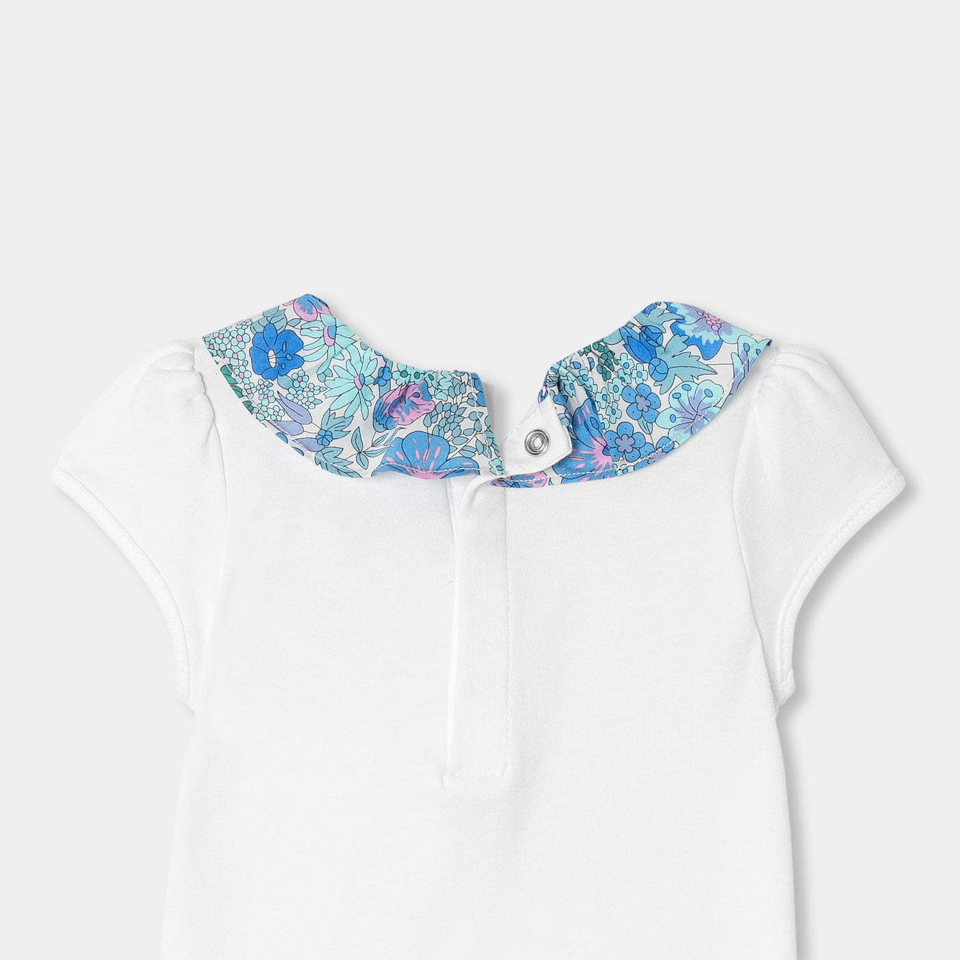 Baby girl short-sleeved cotton bodysuit - blanc jacadi