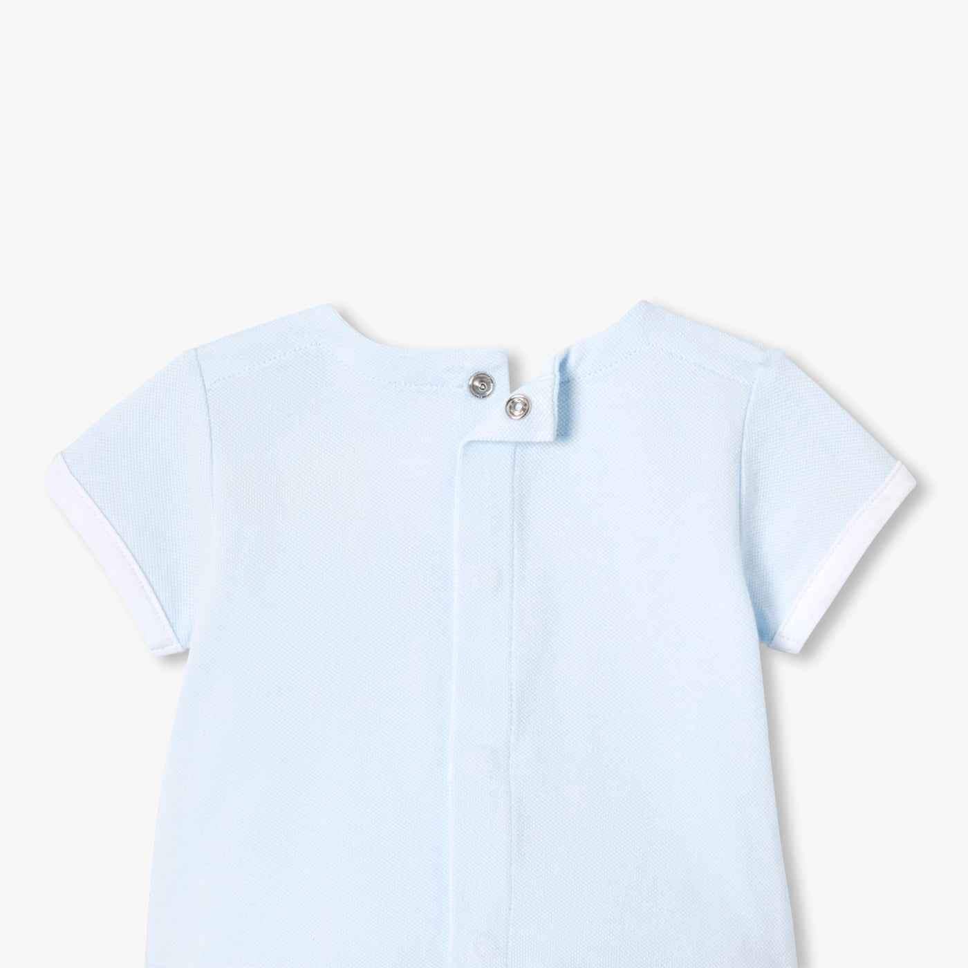 Baby cotton piqué set - bleu pale