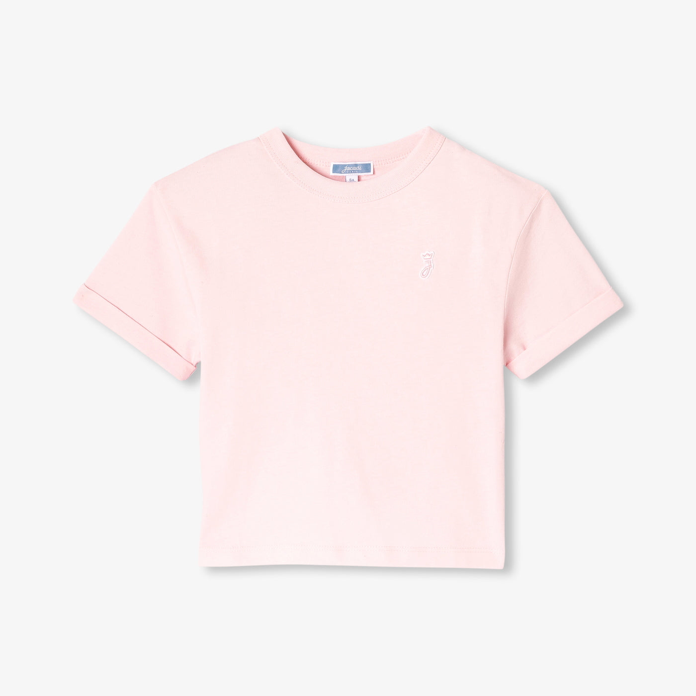 Girl boxy-fit T-shirt - rose poudre jacadi