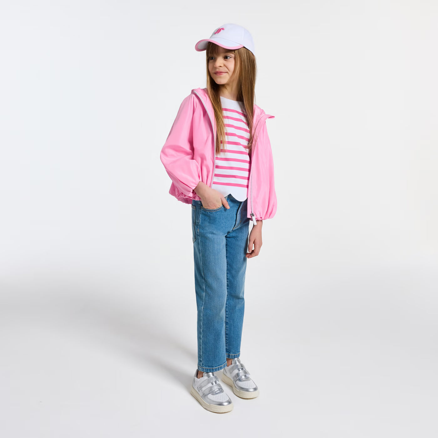 Girl windbreaker - rose petale