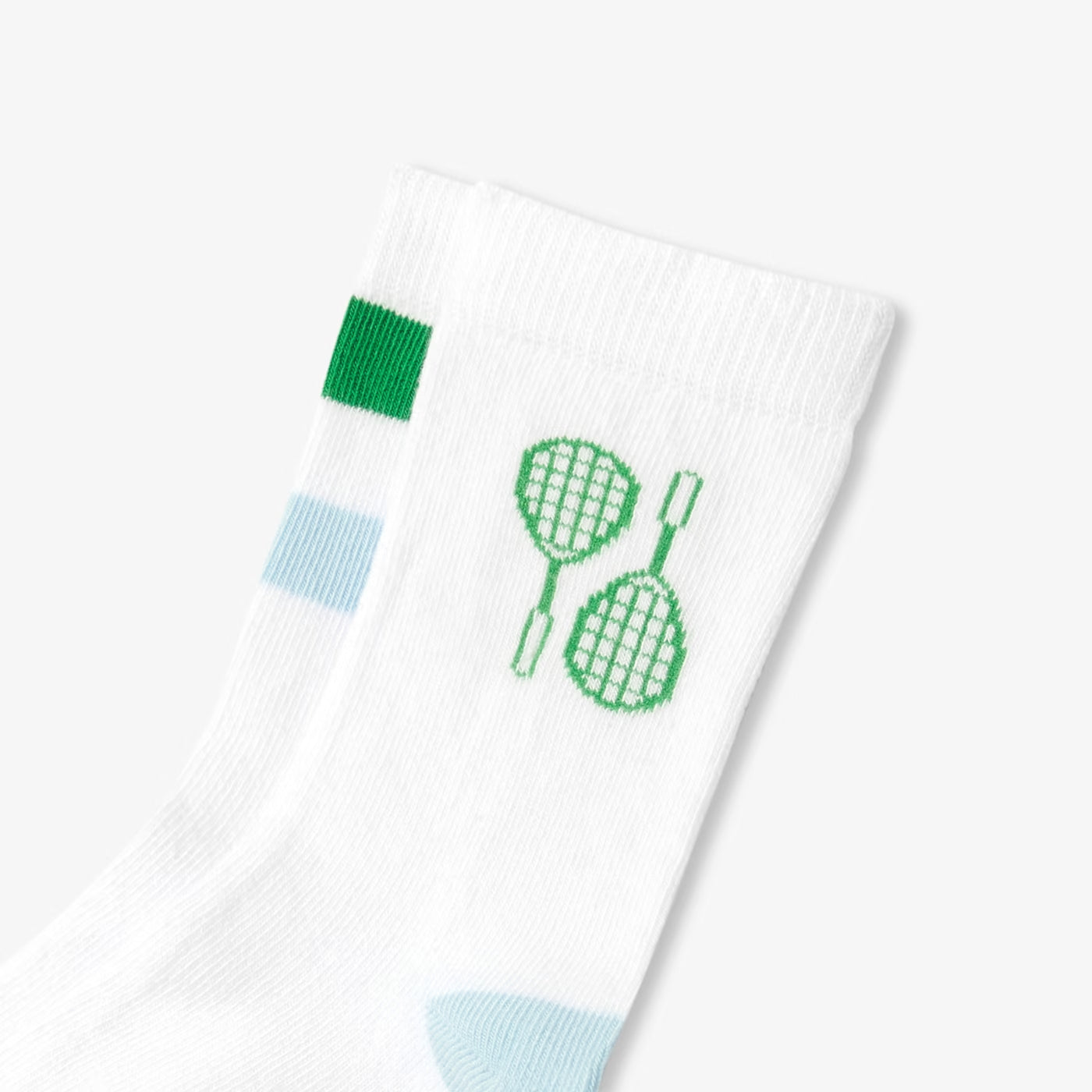 Children's sock duo - white/green