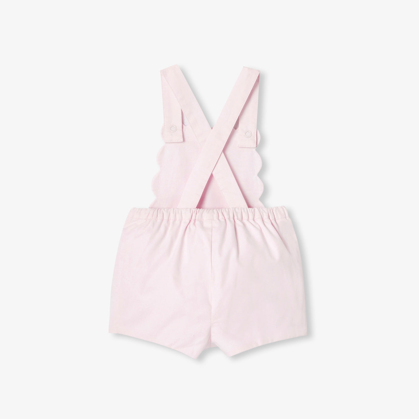 Baby girl cotton twill dungarees - rose poudre jacadi