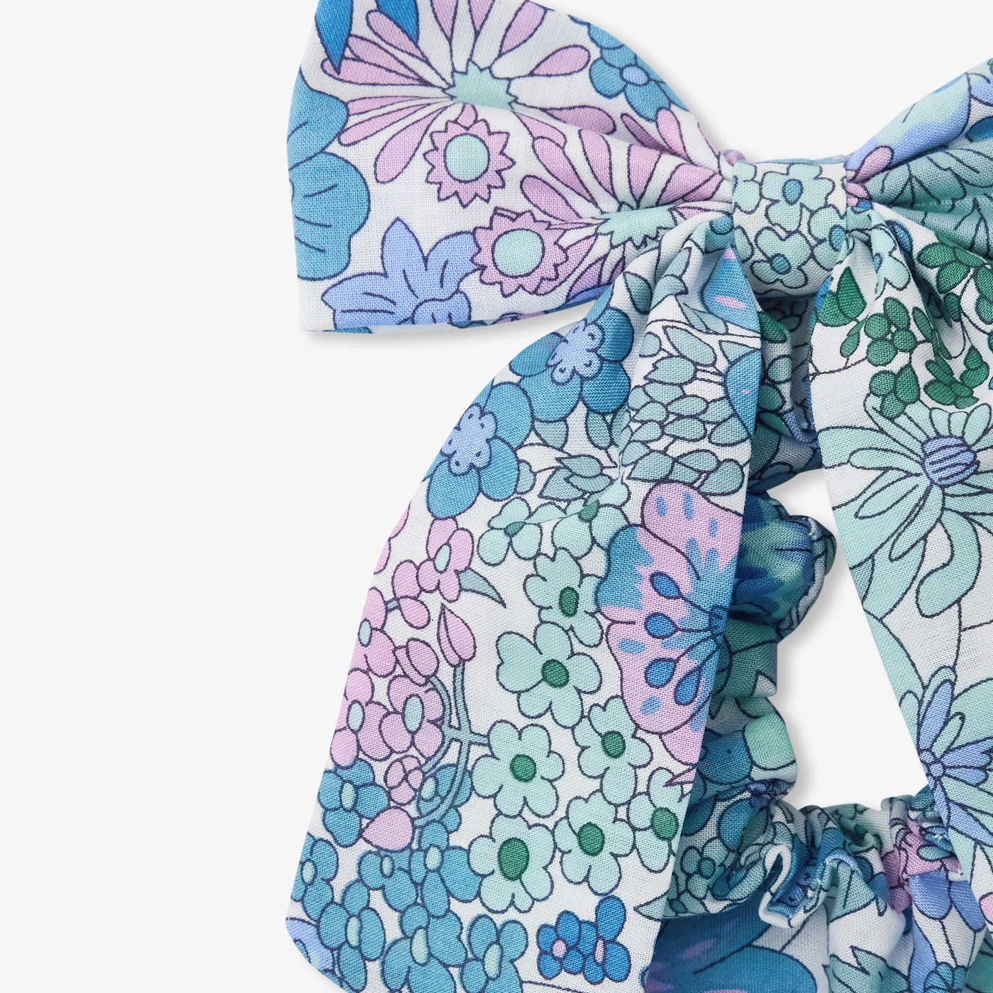 Girl Liberty fabric scrunchie - bleu/multico