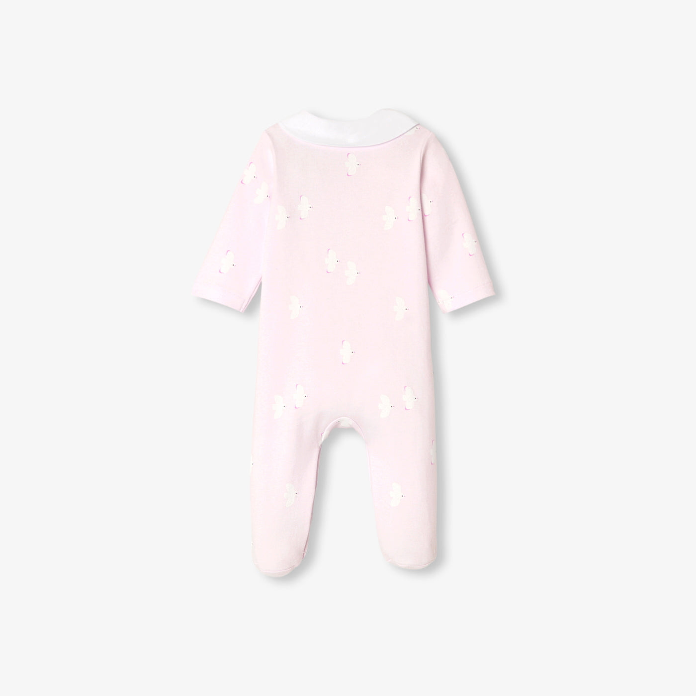 Baby pyjamas in cotton interlock - rose/multico