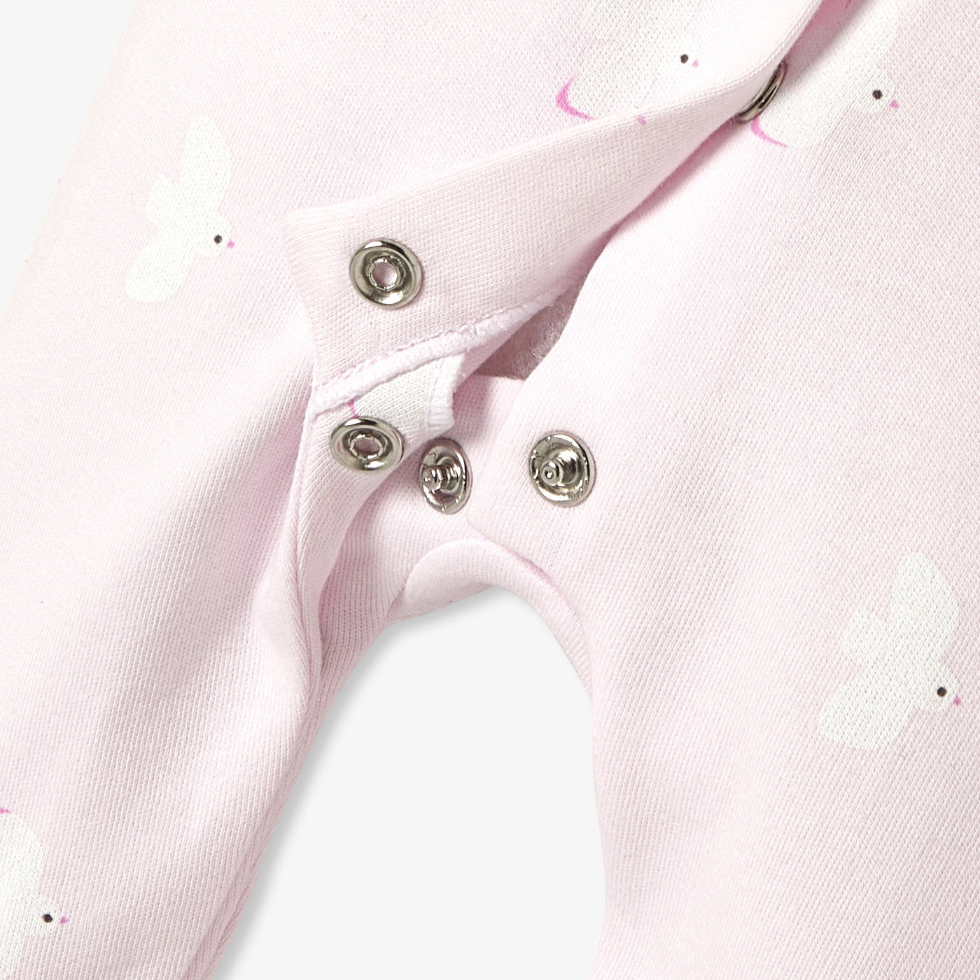 Baby pyjamas in cotton interlock - rose/multico
