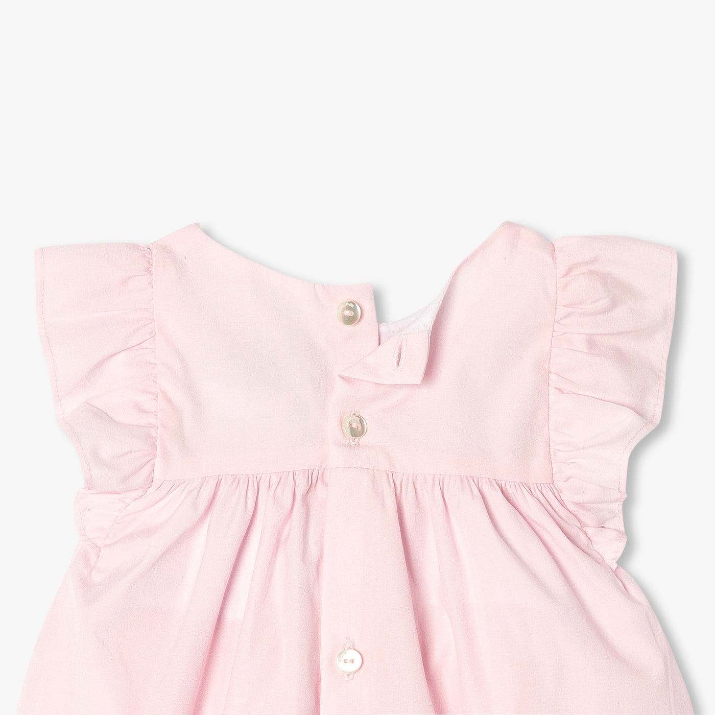 Baby girl poplin set - rose/multico