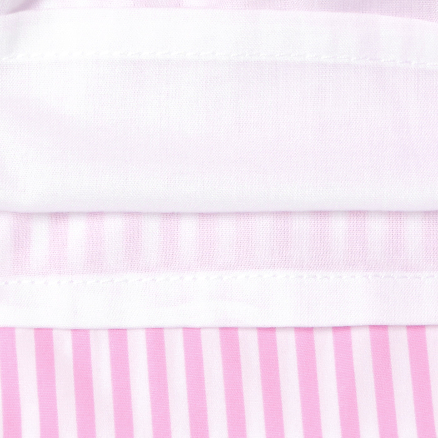 Baby girl dress in striped poplin - blanc/rose