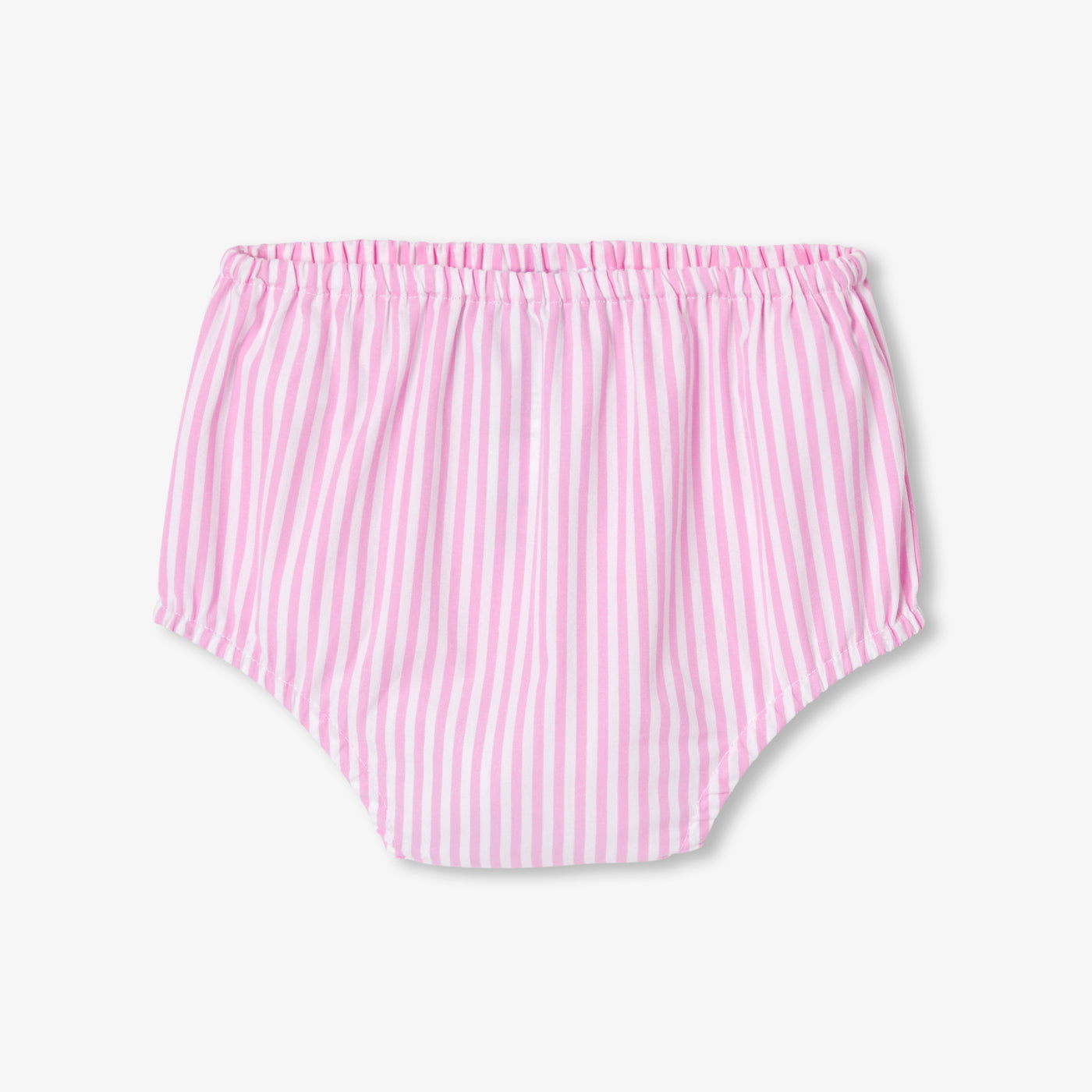 Baby girl dress in striped poplin - blanc/rose