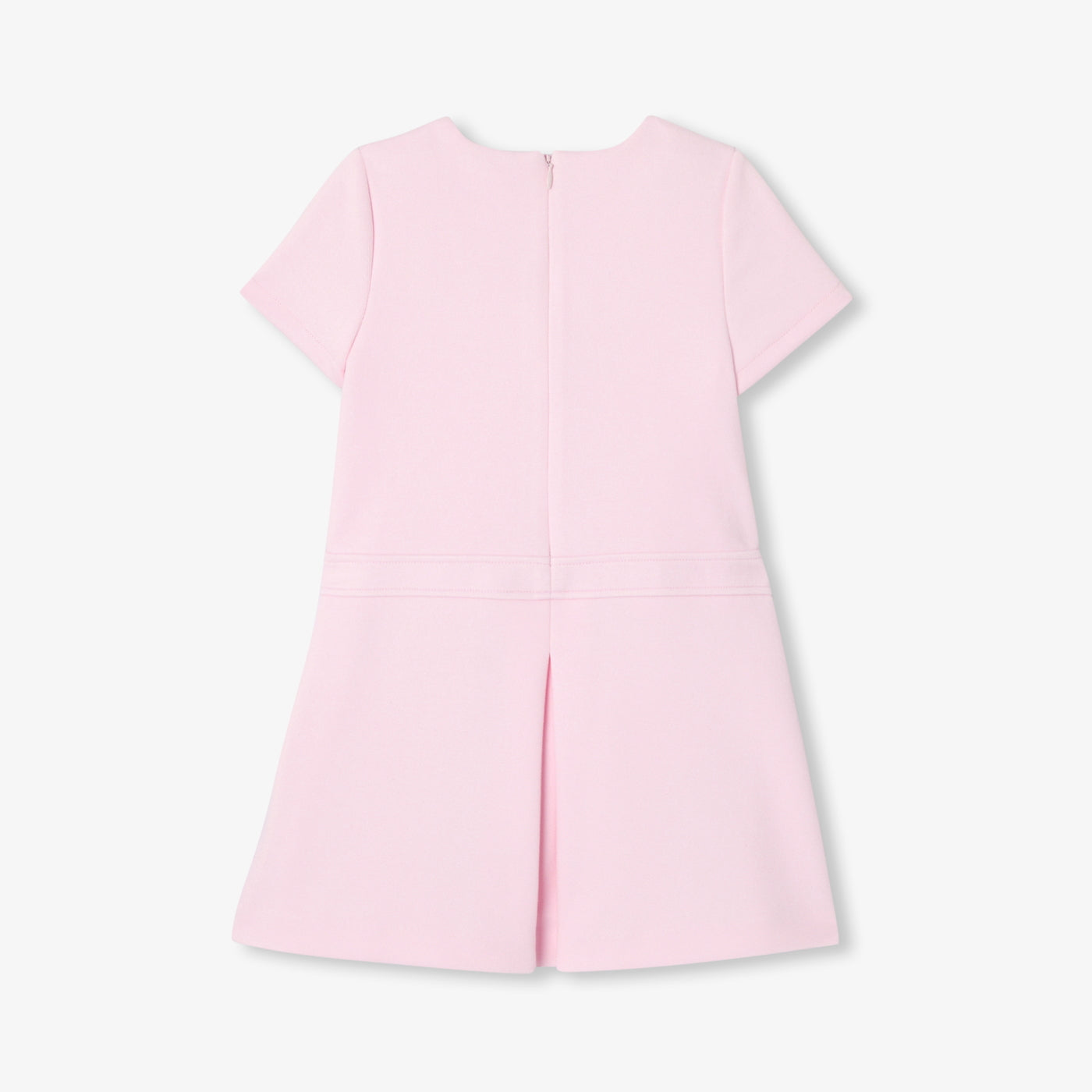 Girl piqué knit dress - rose poudre jacadi