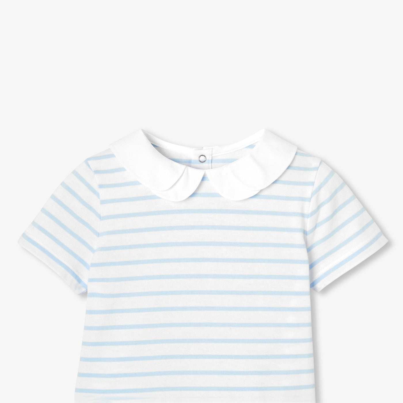 Girl striped polo shirt - blanc/bleu
