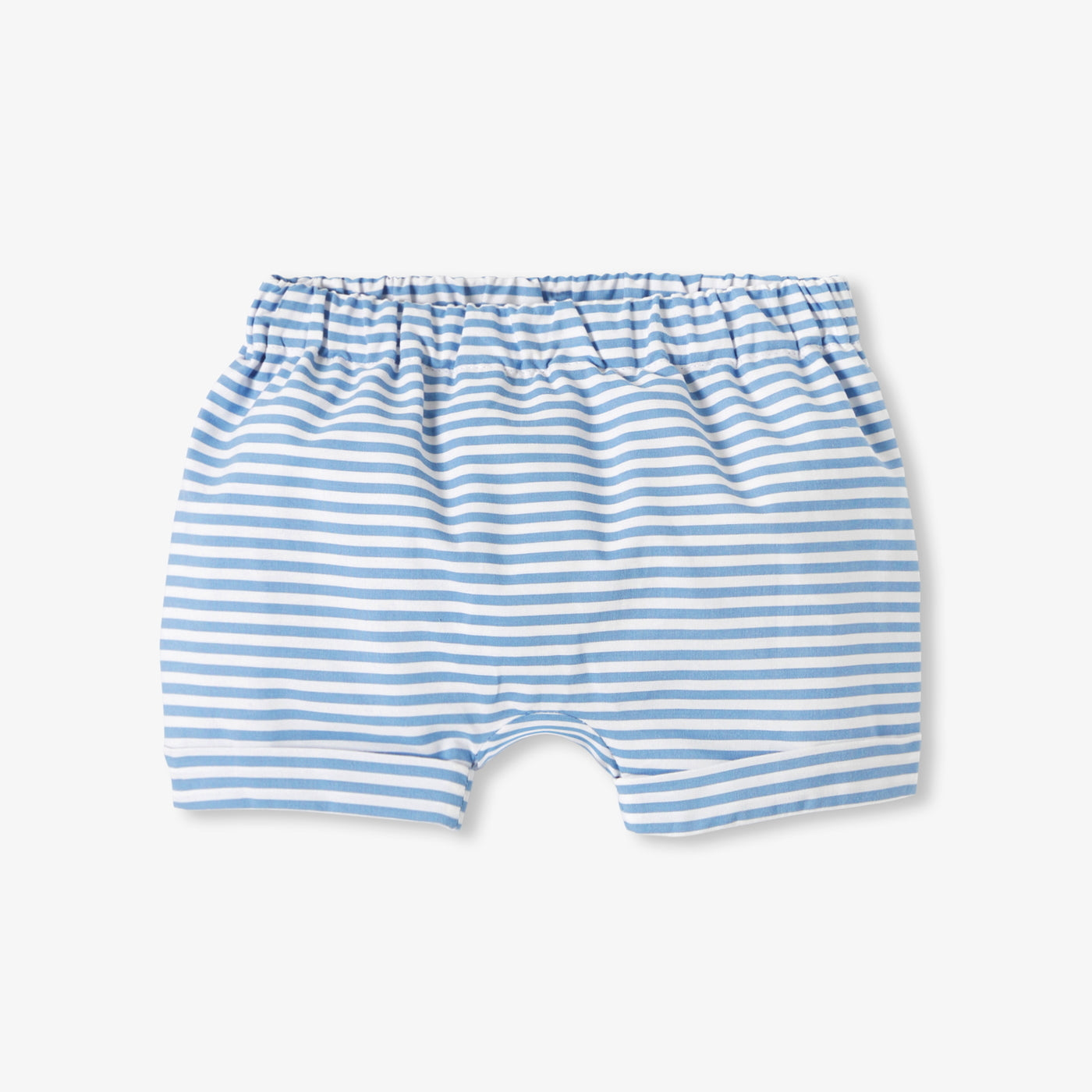 Baby boy cotton shorts set - blanc/bleu