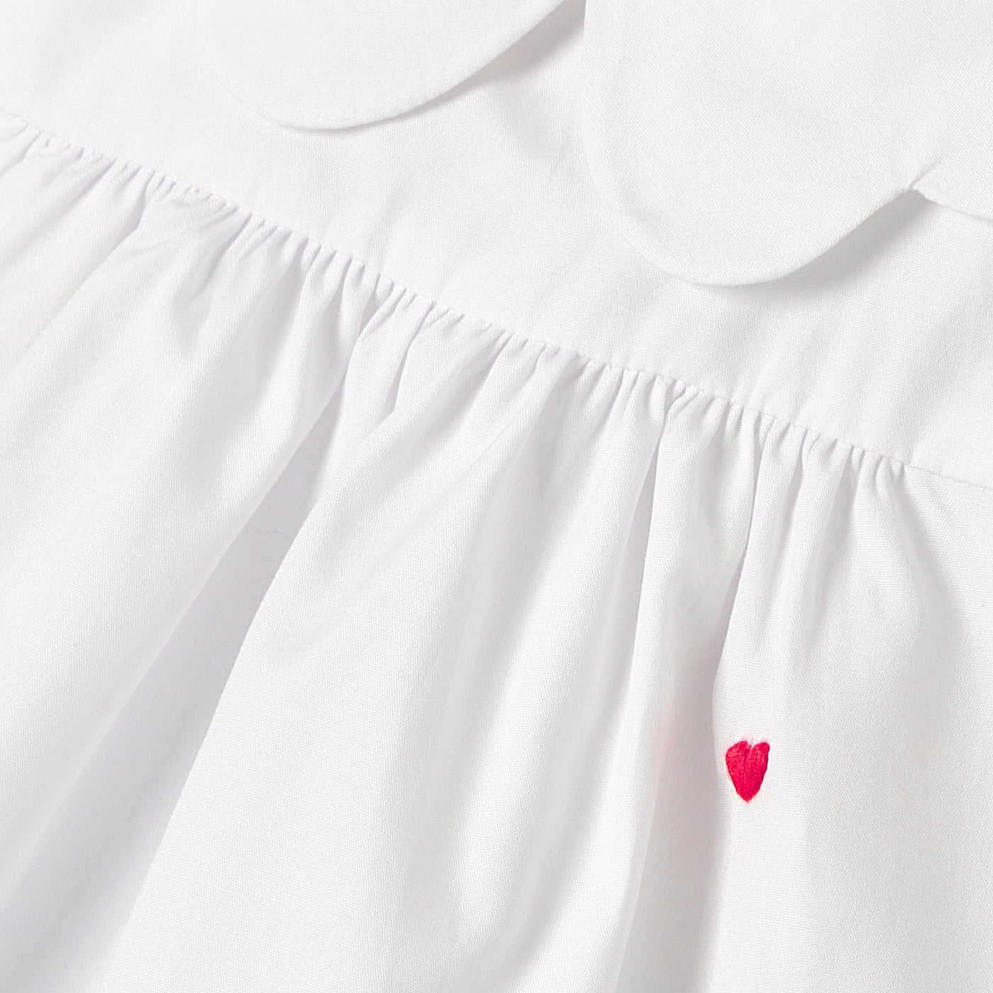 Baby girl embroidered poplin dress - blanc/multico