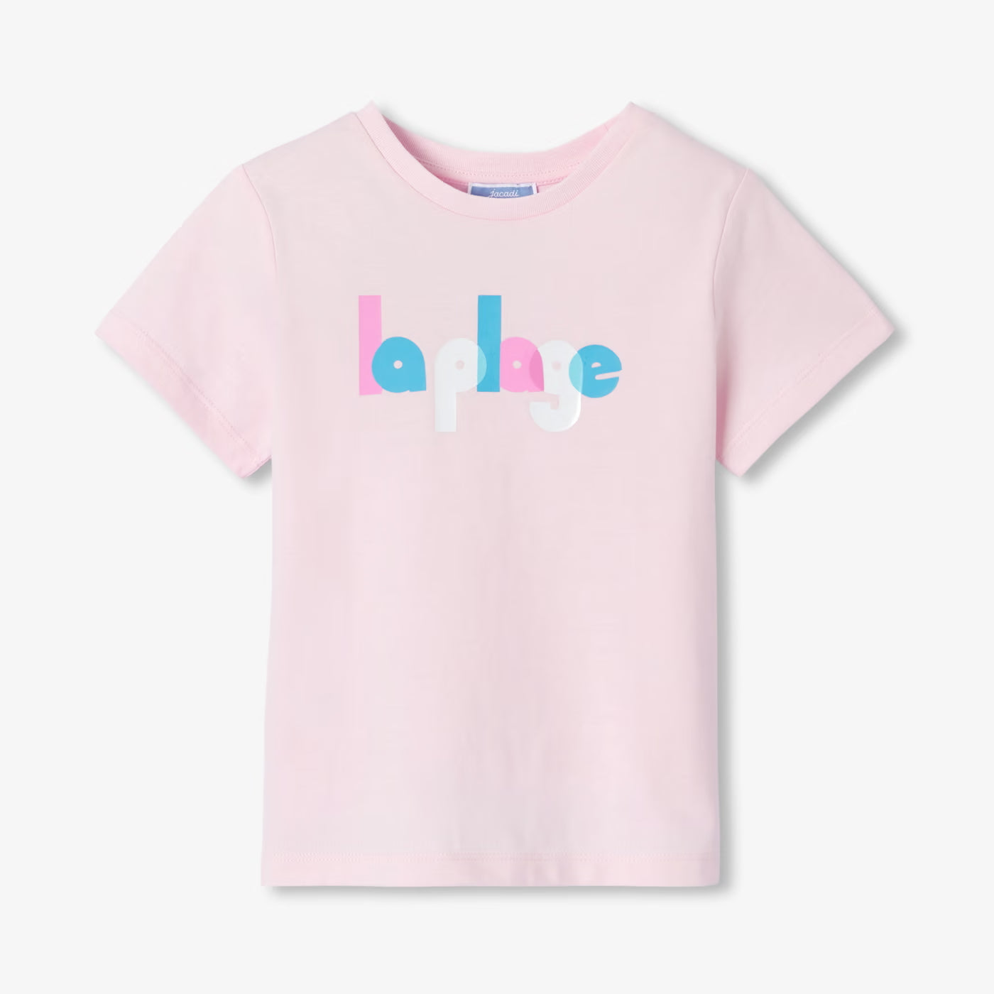 Girl short-sleeved T-shirt - rose poudre jacadi