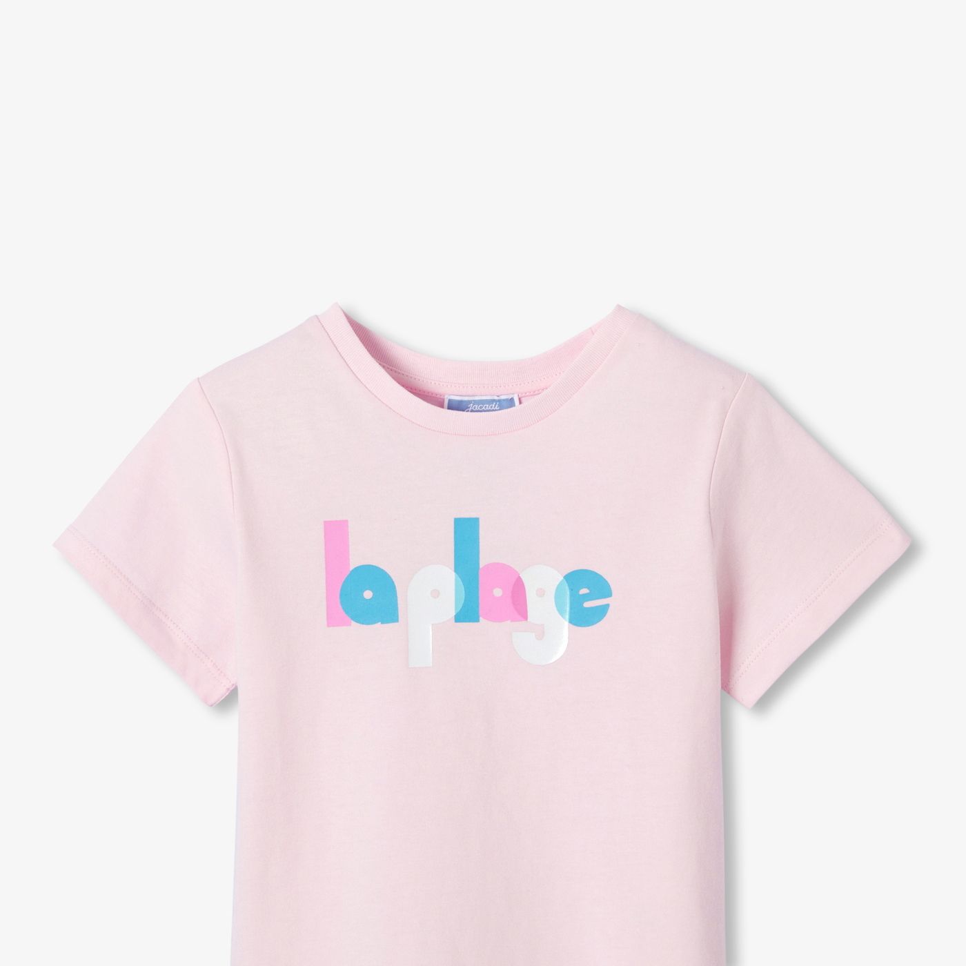 Girl short-sleeved T-shirt - rose poudre jacadi