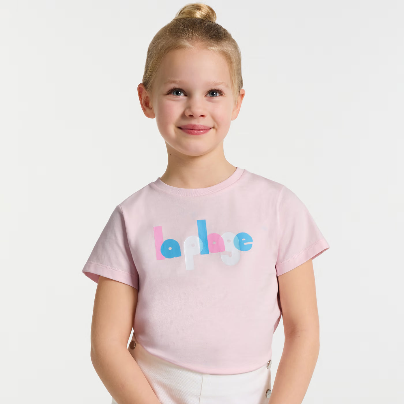 Girl short-sleeved T-shirt - rose poudre jacadi
