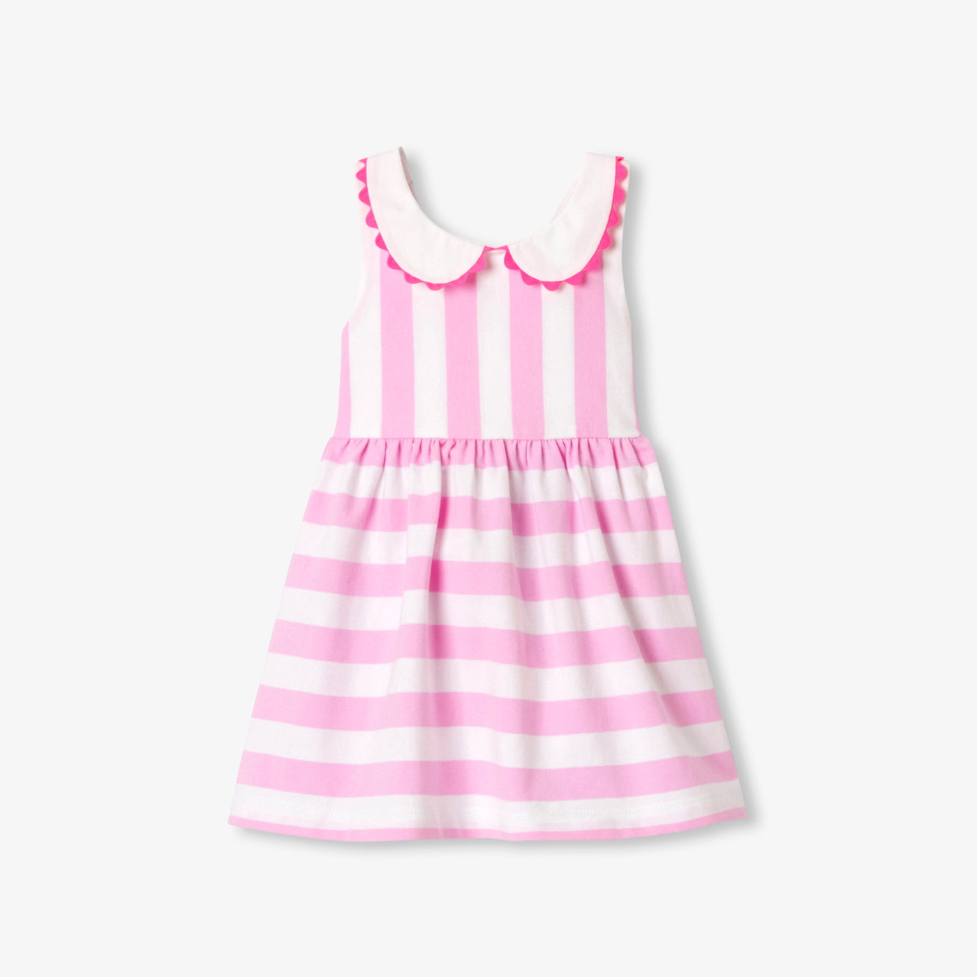 Baby girl sleeveless jersey dress - blanc/rose