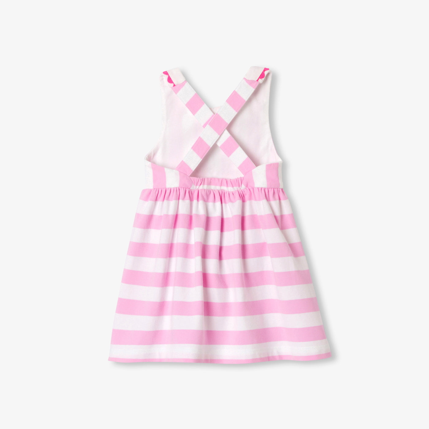 Baby girl sleeveless jersey dress - blanc/rose