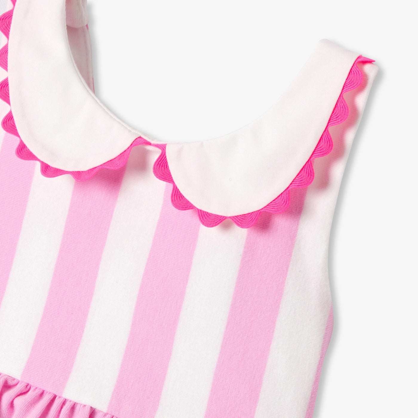 Baby girl sleeveless jersey dress - blanc/rose