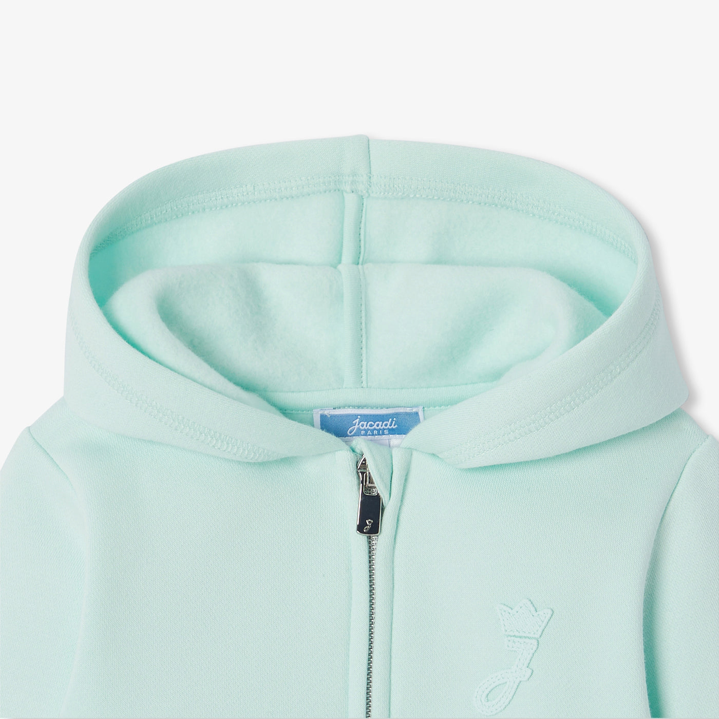 Baby zip-up fleece sweatshirt - vert pale