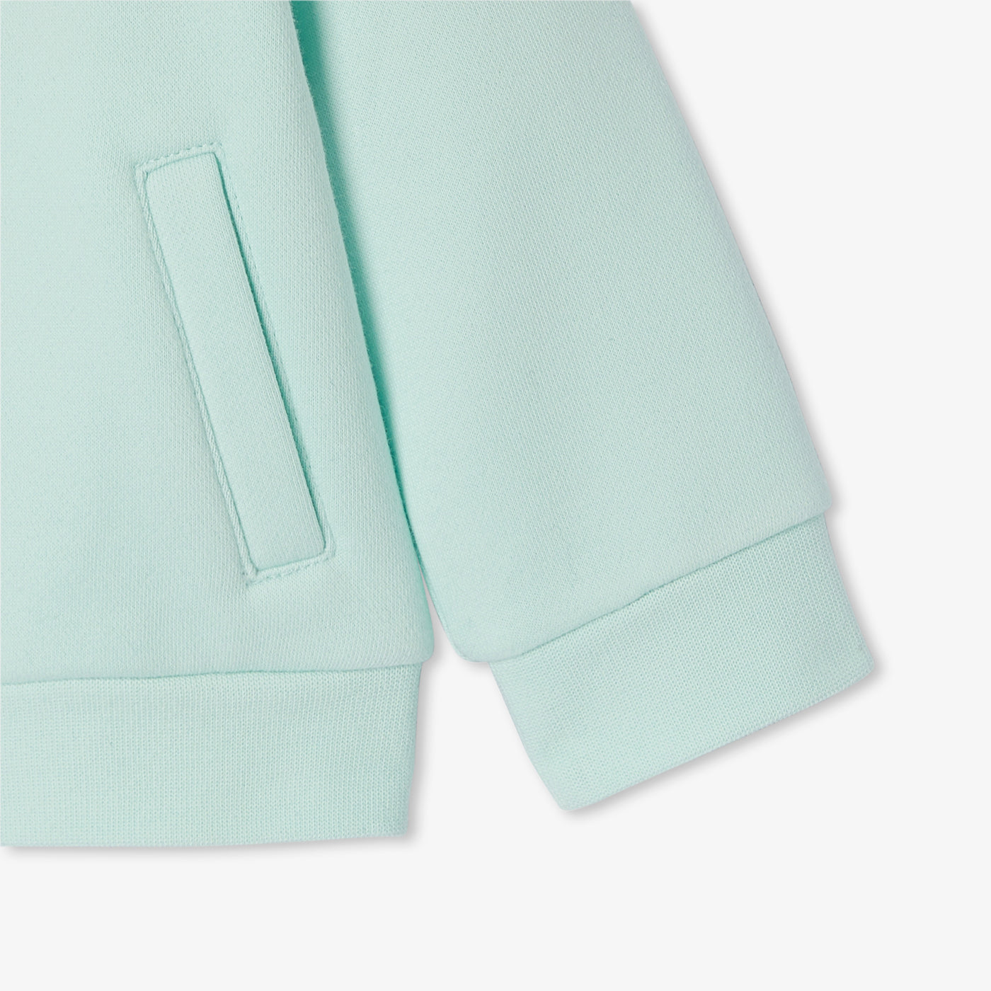 Baby zip-up fleece sweatshirt - vert pale