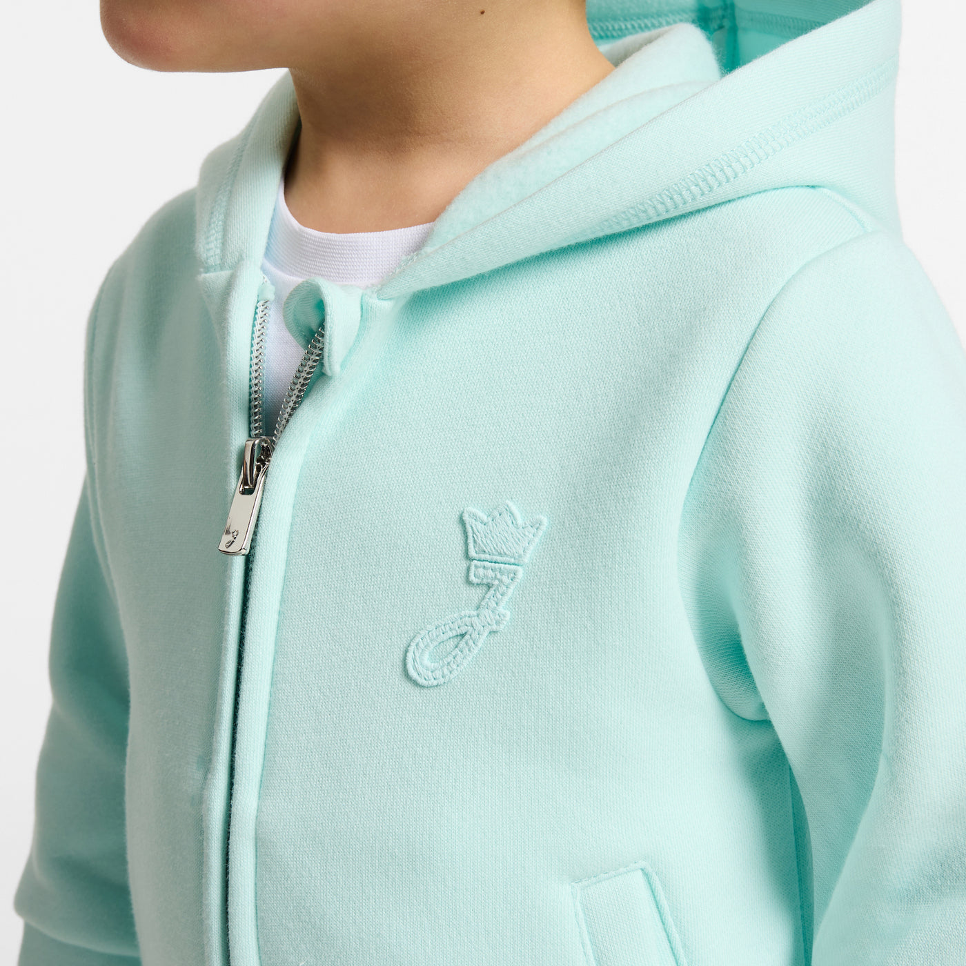 Baby zip-up fleece sweatshirt - vert pale