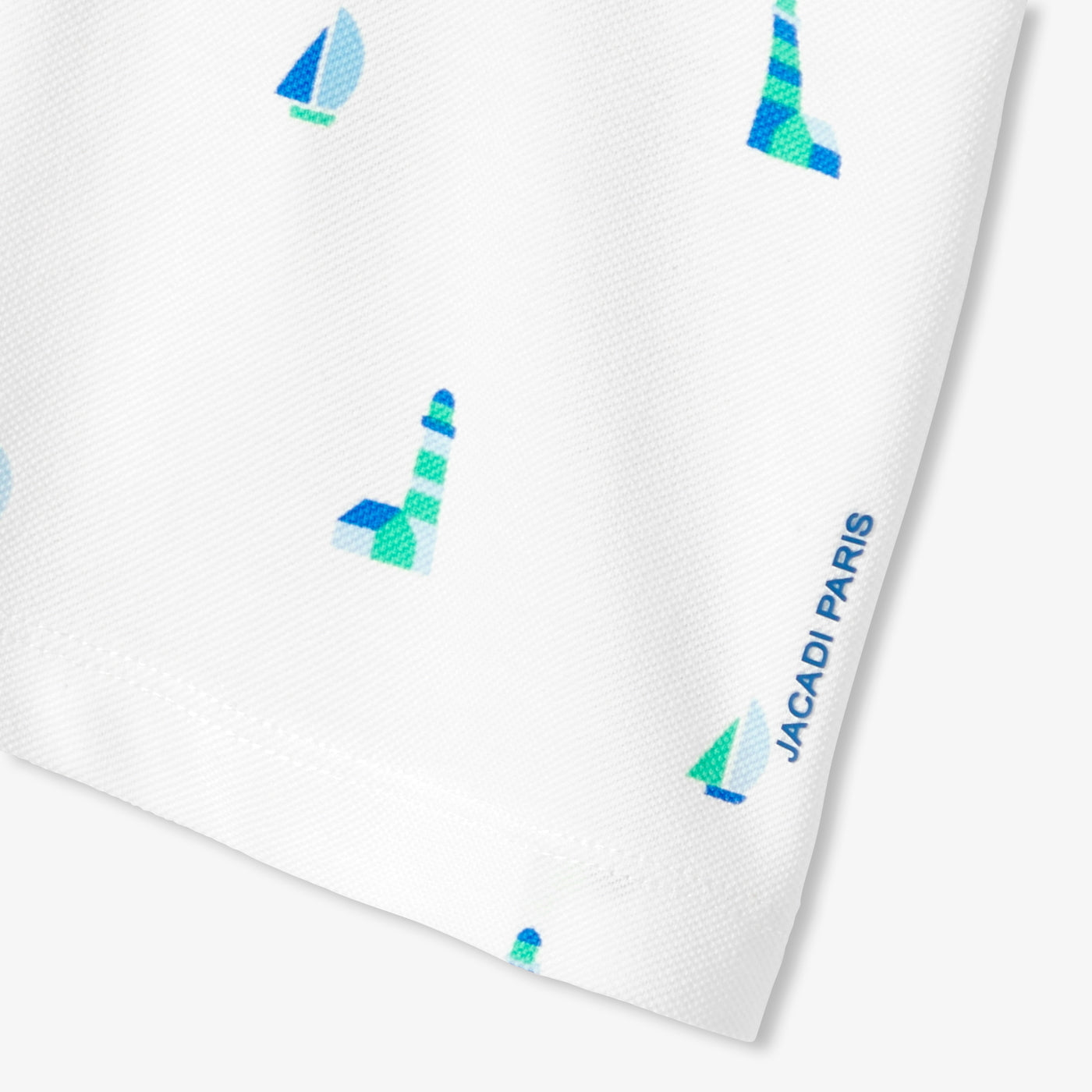 Baby boy polo shirt in printed cotton piqué - blanc jacadi