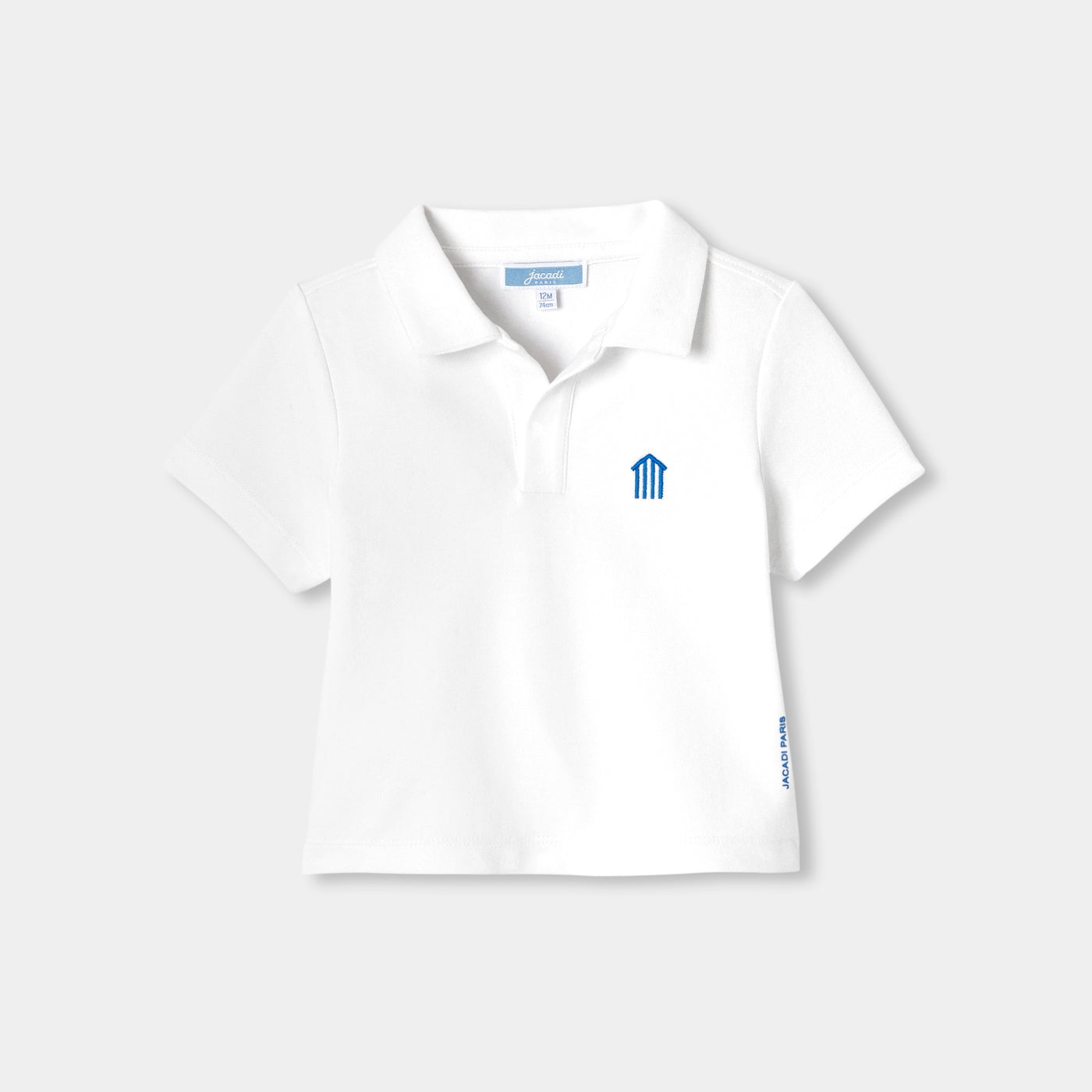 Baby boy mercerised jersey polo shirt - blanc jacadi