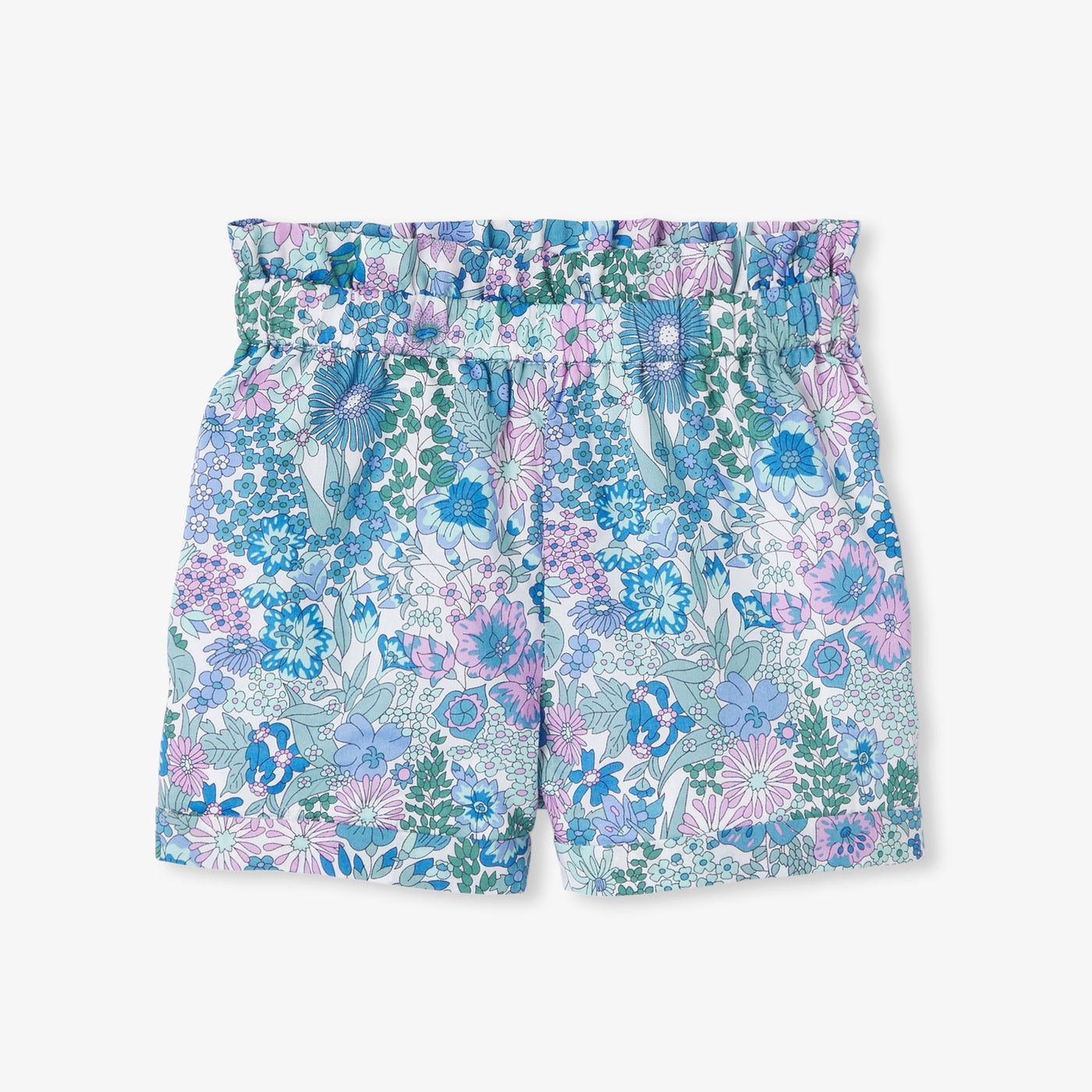 Baby girl shorts in Liberty fabric - bleu/multico