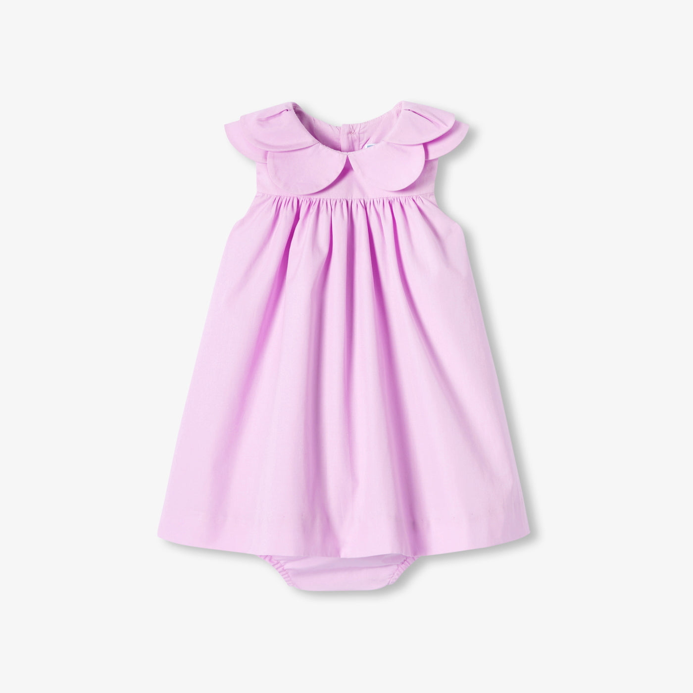 Baby girl poplin dress - lilas
