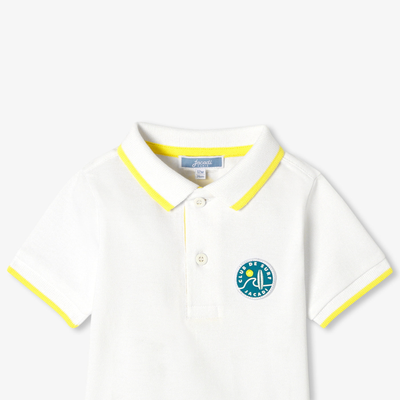 Baby boy cotton piqué polo shirt - blanc jacadi