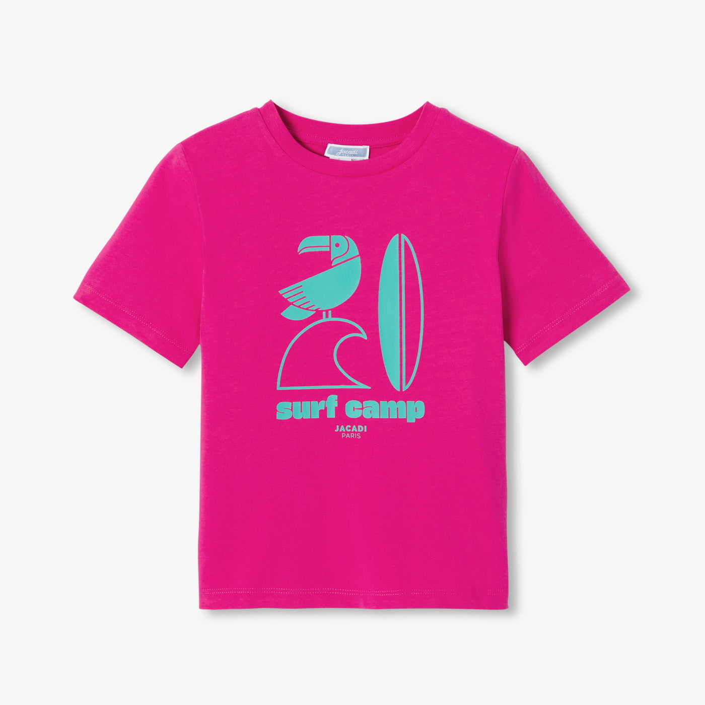 Boy cotton T-shirt - rose shocking