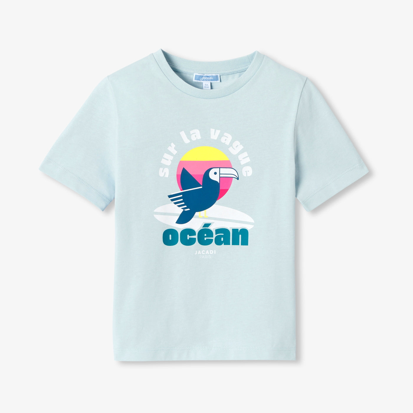 Boy cotton T-shirt - bleu alize