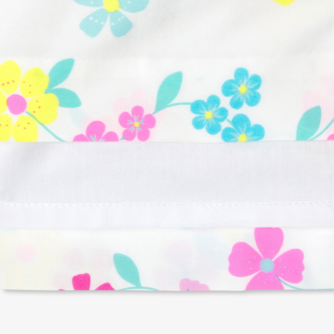 Baby girl dress in cotton with crossover back - blanc/multico