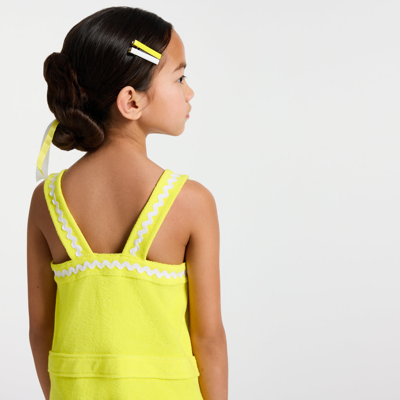Girl terry cloth dress - jaune soleil