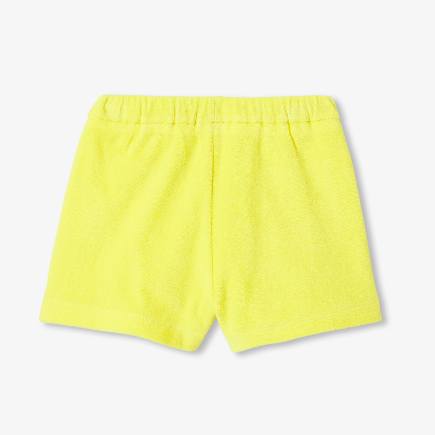 Girl French terry cloth shorts - jaune soleil