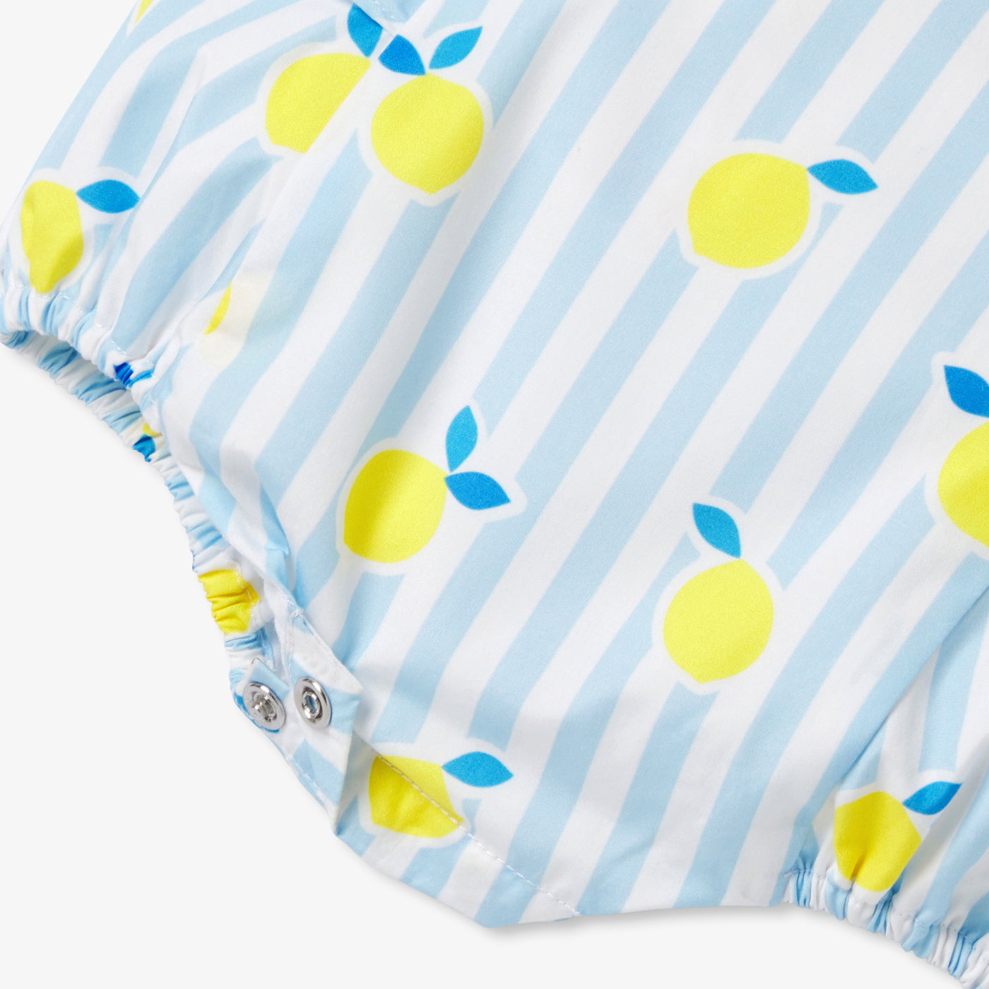 Baby girl poplin romper - blanc/multico