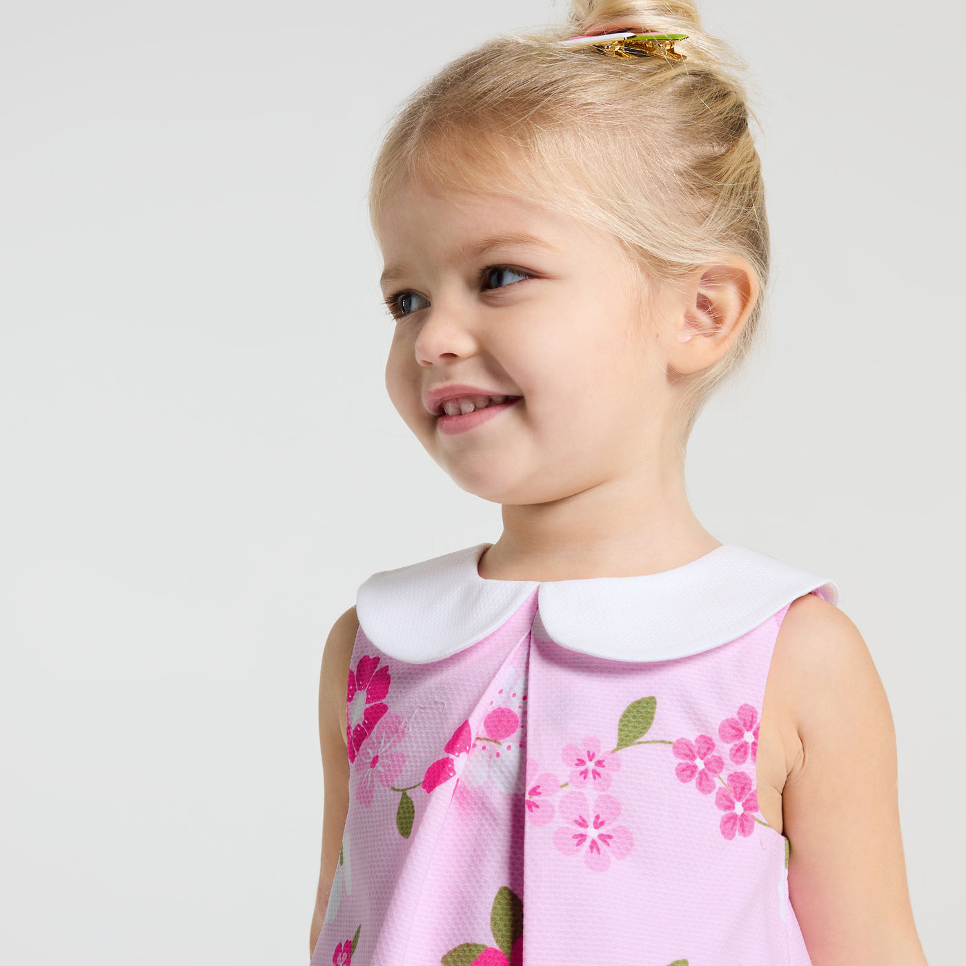 Baby girl dress with floral pattern - rose/multico