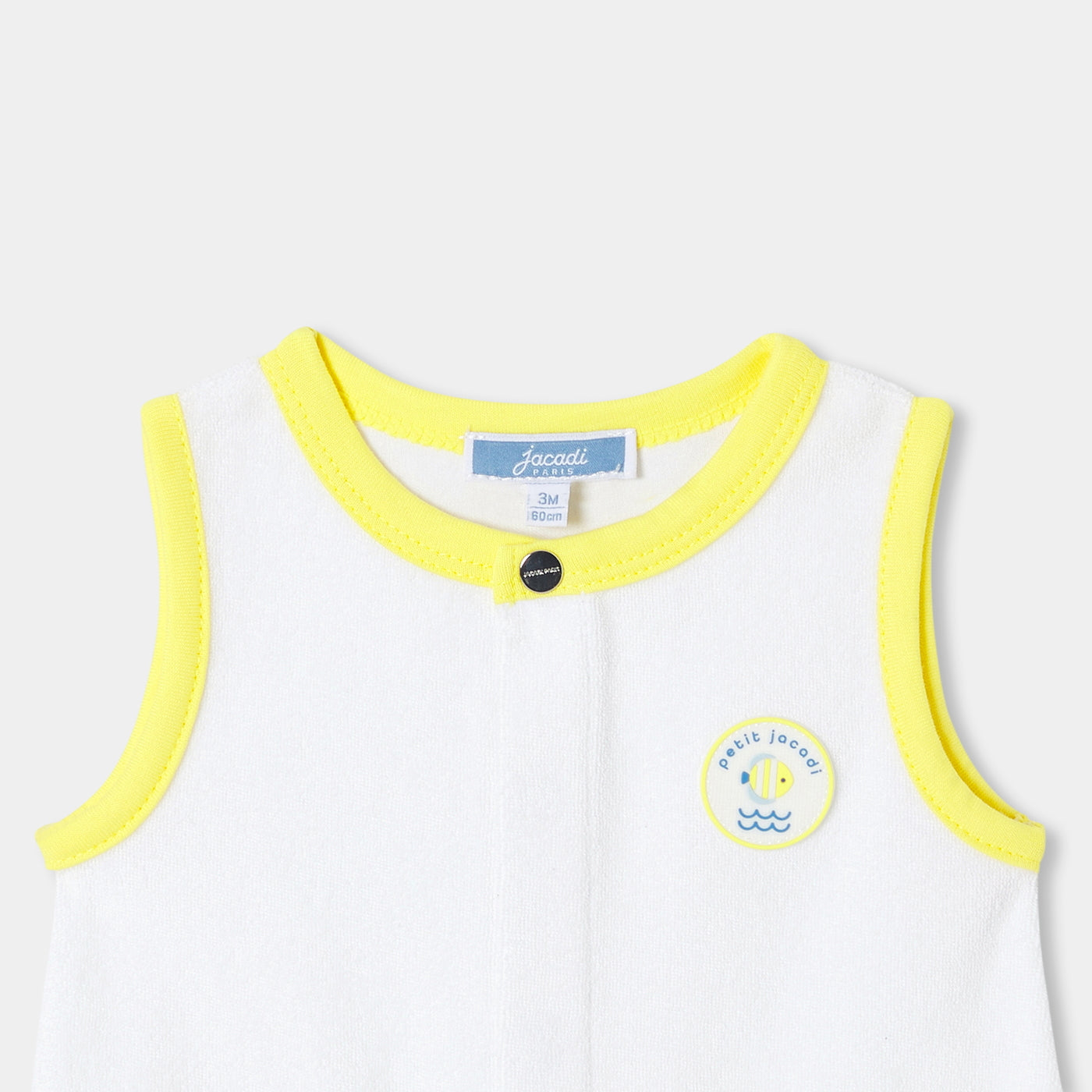 Baby boy French terry romper - blanc jacadi