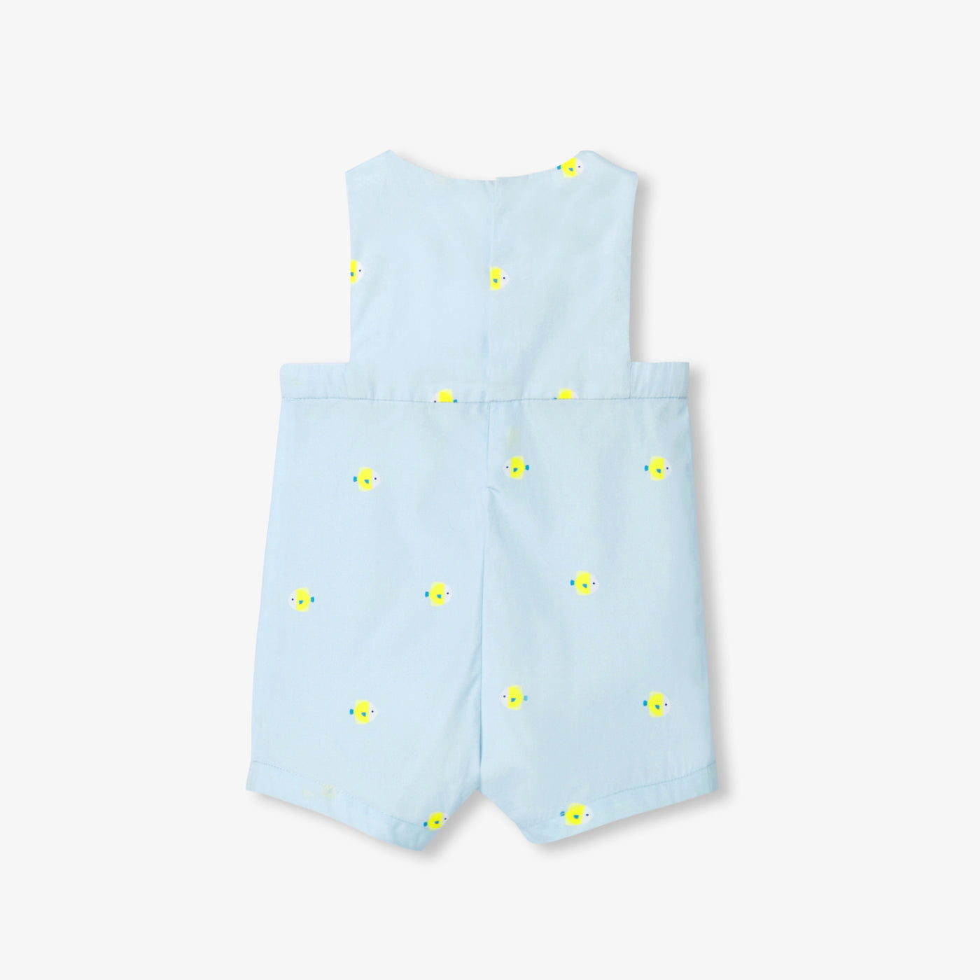 Baby boy poplin romper - bleu/multico